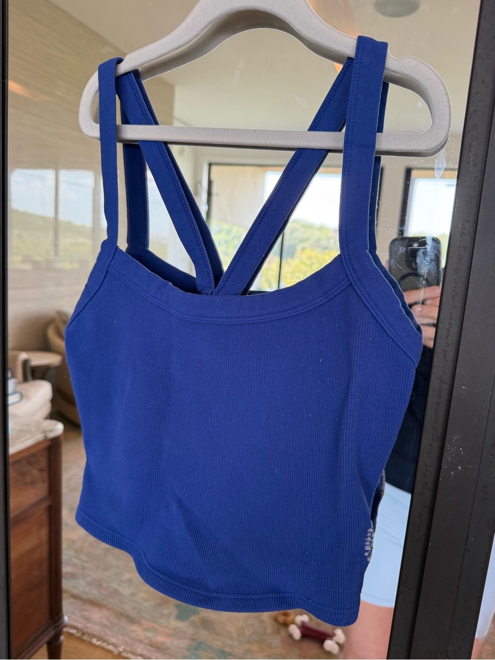 FP Movement by Free People Royal Blue Strappy Ribbed Tank